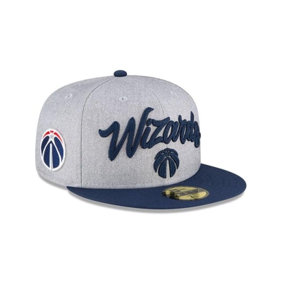 Grey Washington Wizards Hat - New Era NBA NBA Draft 59FIFTY Fitted Caps USA6314589